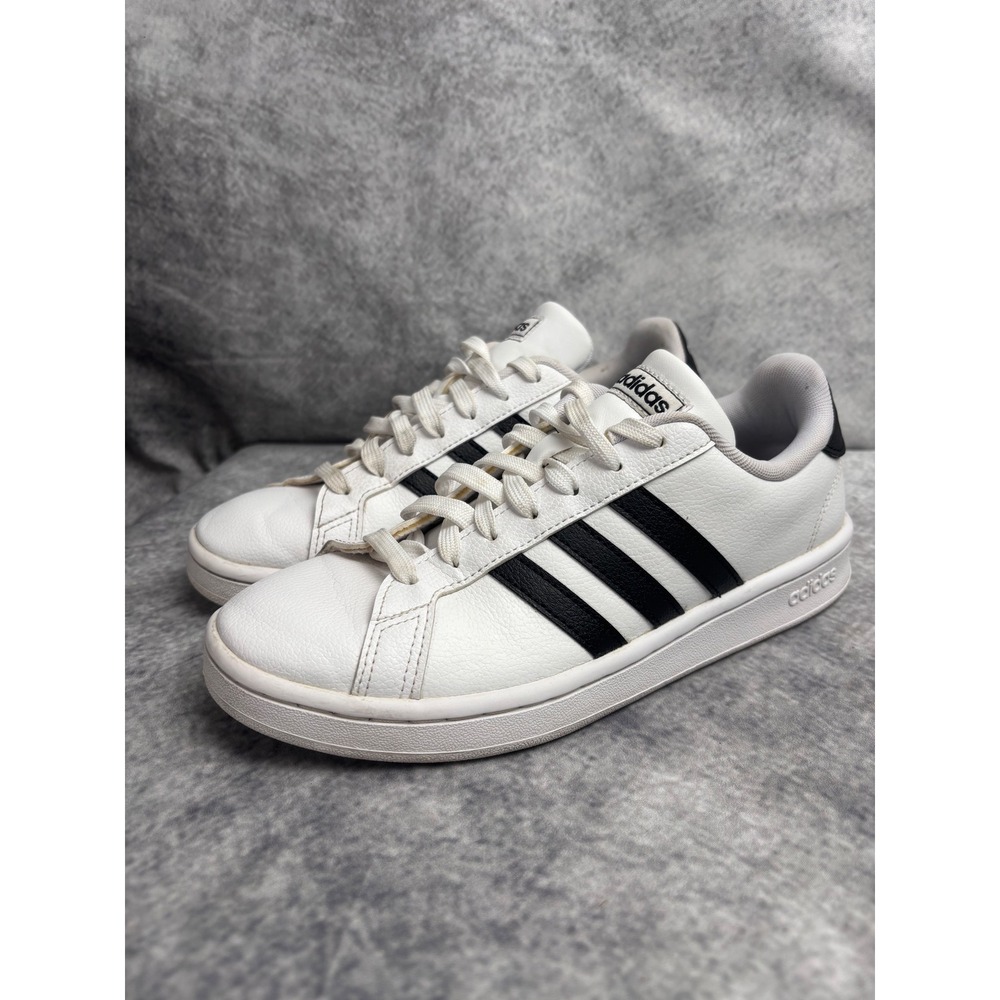Adidas‎ Women's Grand Court Black and White Classic Cloudfoam Shoe Size 7.5 - Picture 4 of 10